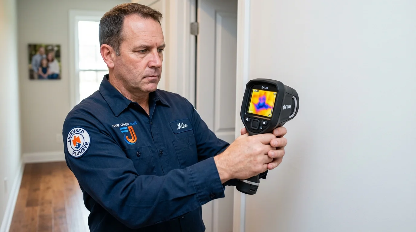 Thermal imaging leak detection by Johns Plumbing LLC in Lake Jackson